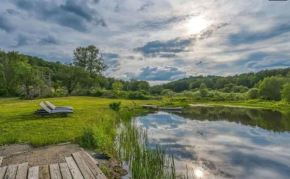 Chic Renovated Chalet with Private Pond